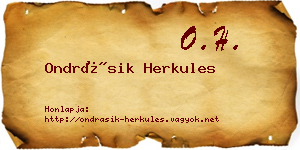 Ondrásik Herkules névjegykártya